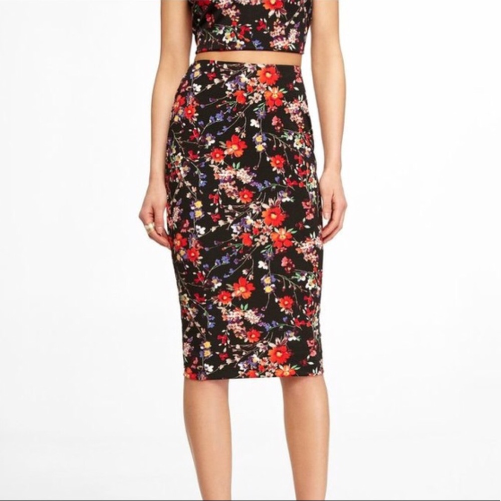 Express Floral Skirt